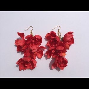 🌹Handmade Silk Flower Earrings 🌹
